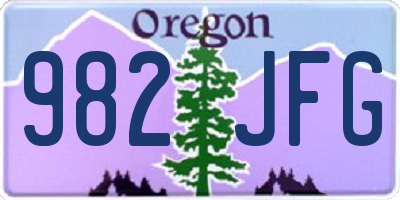 OR license plate 982JFG