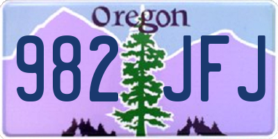 OR license plate 982JFJ