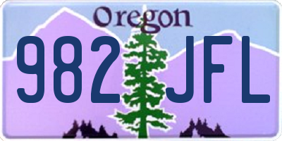 OR license plate 982JFL