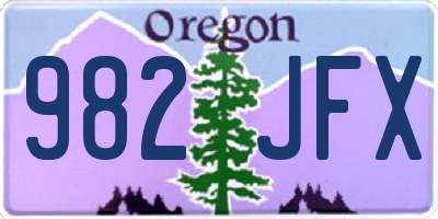 OR license plate 982JFX