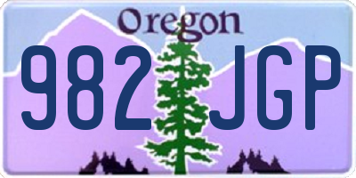 OR license plate 982JGP