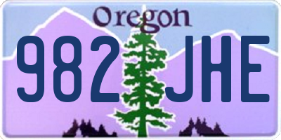 OR license plate 982JHE