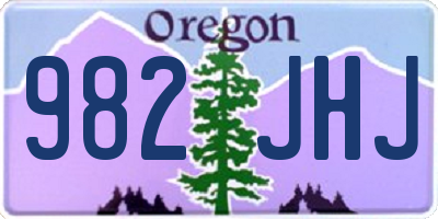 OR license plate 982JHJ