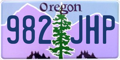 OR license plate 982JHP