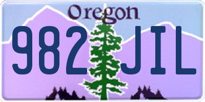OR license plate 982JIL