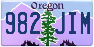 OR license plate 982JIM