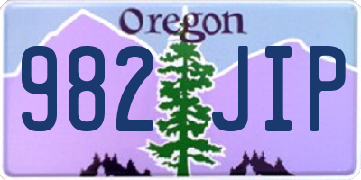 OR license plate 982JIP