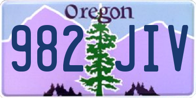 OR license plate 982JIV