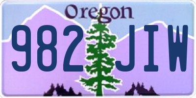OR license plate 982JIW