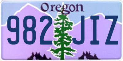 OR license plate 982JIZ