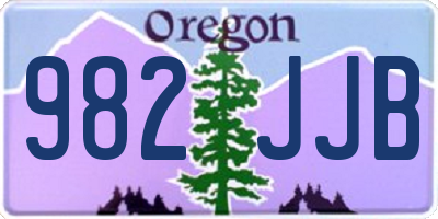 OR license plate 982JJB