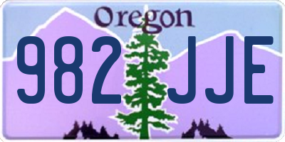 OR license plate 982JJE