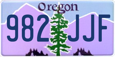 OR license plate 982JJF