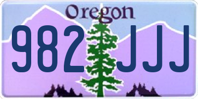 OR license plate 982JJJ