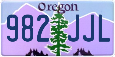 OR license plate 982JJL
