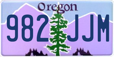 OR license plate 982JJM