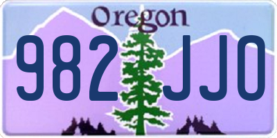 OR license plate 982JJO