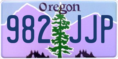 OR license plate 982JJP