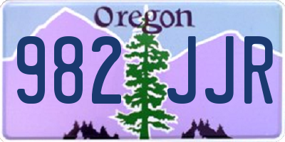 OR license plate 982JJR