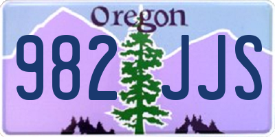 OR license plate 982JJS