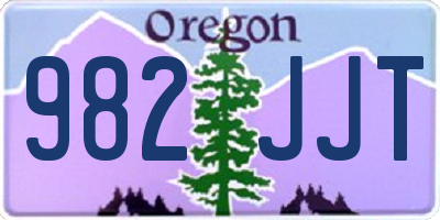 OR license plate 982JJT