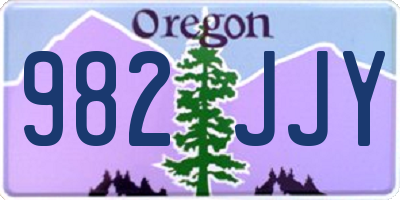 OR license plate 982JJY