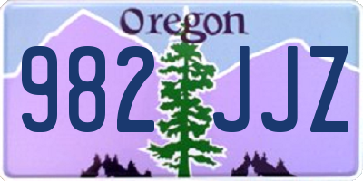 OR license plate 982JJZ