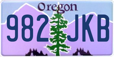 OR license plate 982JKB