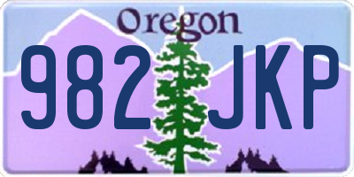 OR license plate 982JKP