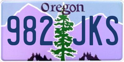 OR license plate 982JKS