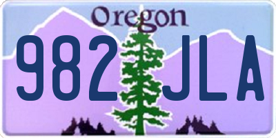 OR license plate 982JLA