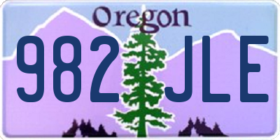 OR license plate 982JLE