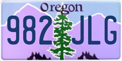 OR license plate 982JLG