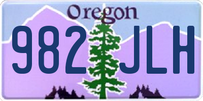 OR license plate 982JLH