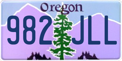 OR license plate 982JLL