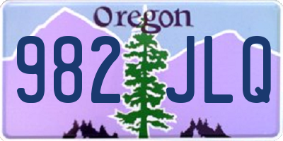 OR license plate 982JLQ