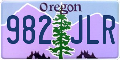 OR license plate 982JLR