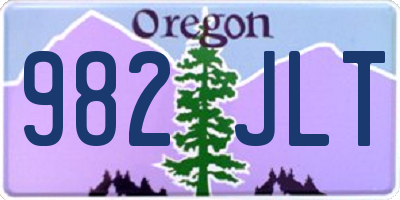 OR license plate 982JLT