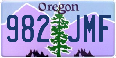 OR license plate 982JMF