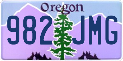 OR license plate 982JMG