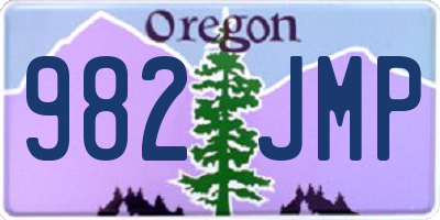 OR license plate 982JMP