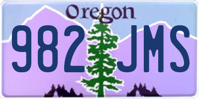 OR license plate 982JMS