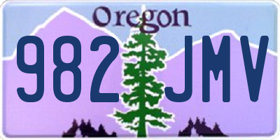 OR license plate 982JMV