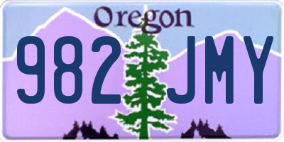 OR license plate 982JMY