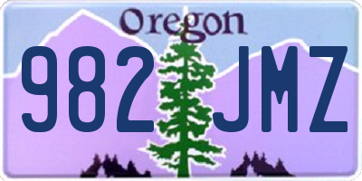 OR license plate 982JMZ