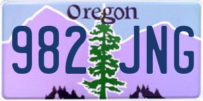 OR license plate 982JNG