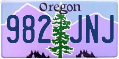 OR license plate 982JNJ