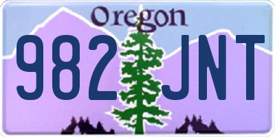 OR license plate 982JNT