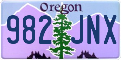 OR license plate 982JNX