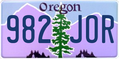 OR license plate 982JOR